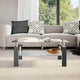 Laila Coffee Table with Shelf Storage | Tempered Glass | Black Melamine 37"
