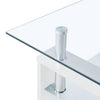 Laila Coffee Table with Shelf Storage | Tempered Glass | White Melamine 37"