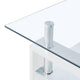 Laila Coffee Table with Shelf Storage | Tempered Glass | White Melamine 37"