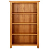 vidaXL 4-Tier Bookcase 27.6"x8.7"x43.3" Solid Oak Wood