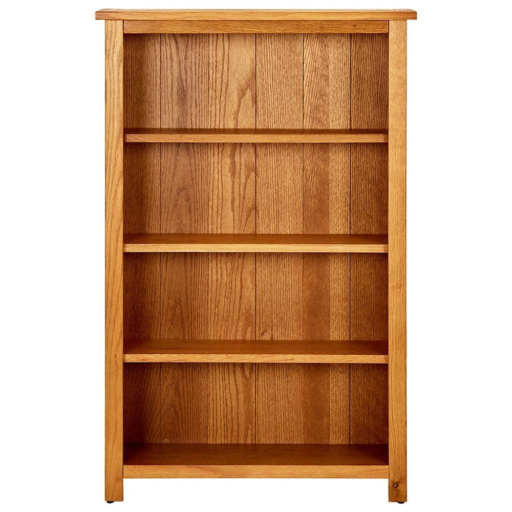 vidaXL 4-Tier Bookcase 27.6"x8.7"x43.3" Solid Oak Wood