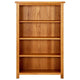 vidaXL 4-Tier Bookcase 27.6"x8.7"x43.3" Solid Oak Wood