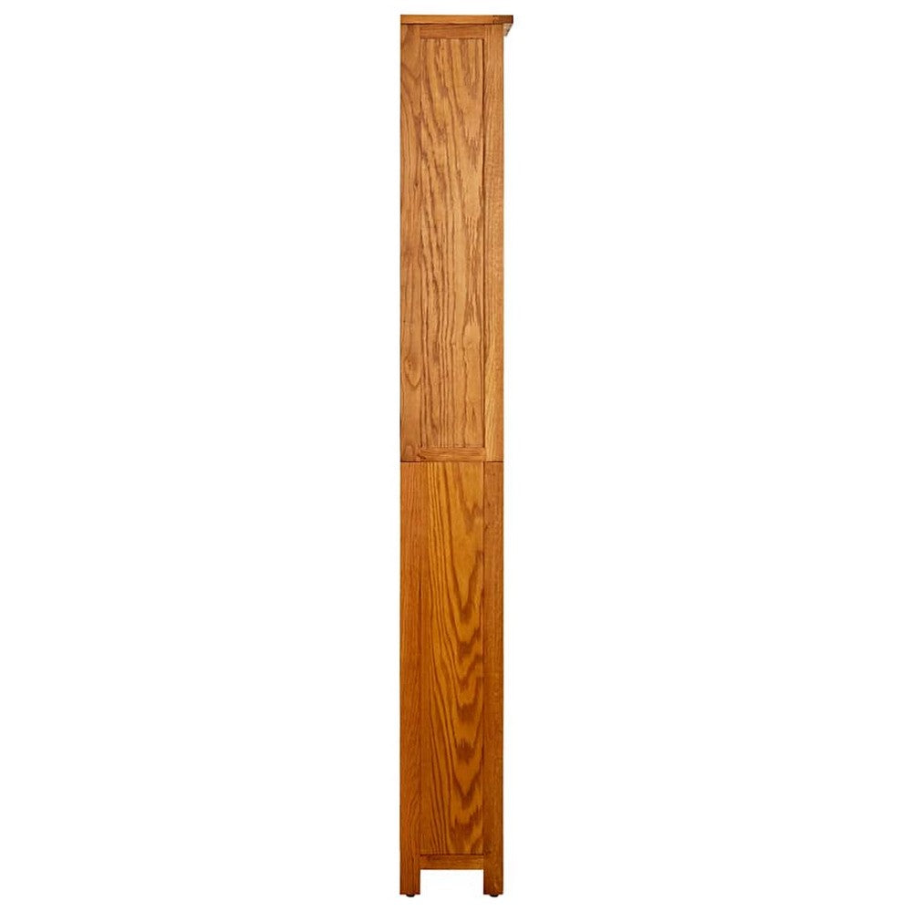 vidaXL 6-Tier Bookcase 20.5"x8.7"x70.9" Solid Oak Wood