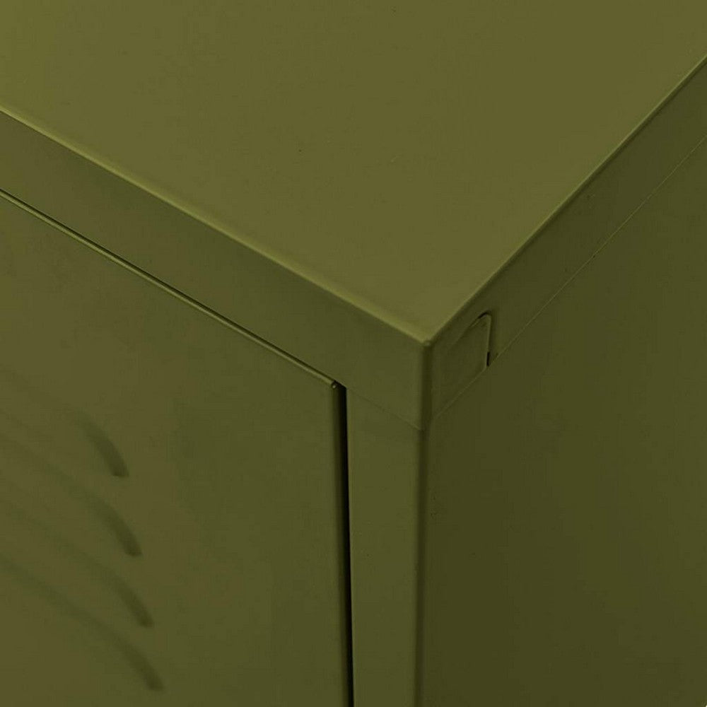 vidaXL TV Stand Olive Green 41.3"x13.8"x19.7" Steel