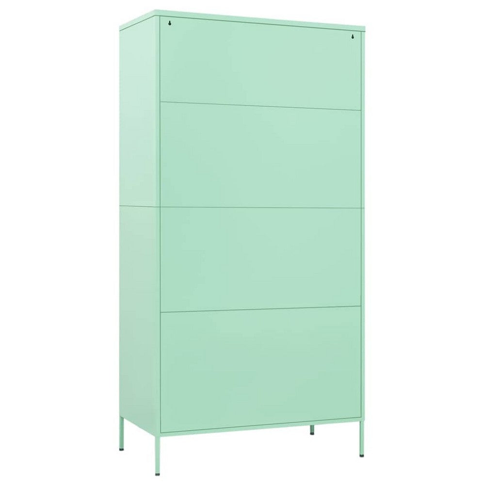 vidaXL Wardrobe Mint 35.4"x19.7"x70.9" Steel