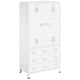 vidaXL Industrial Wardrobe White 35.4"x19.7"x70.9" Metal