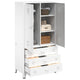 vidaXL Industrial Wardrobe White 35.4"x19.7"x70.9" Metal