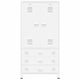 vidaXL Industrial Wardrobe White 35.4"x19.7"x70.9" Metal