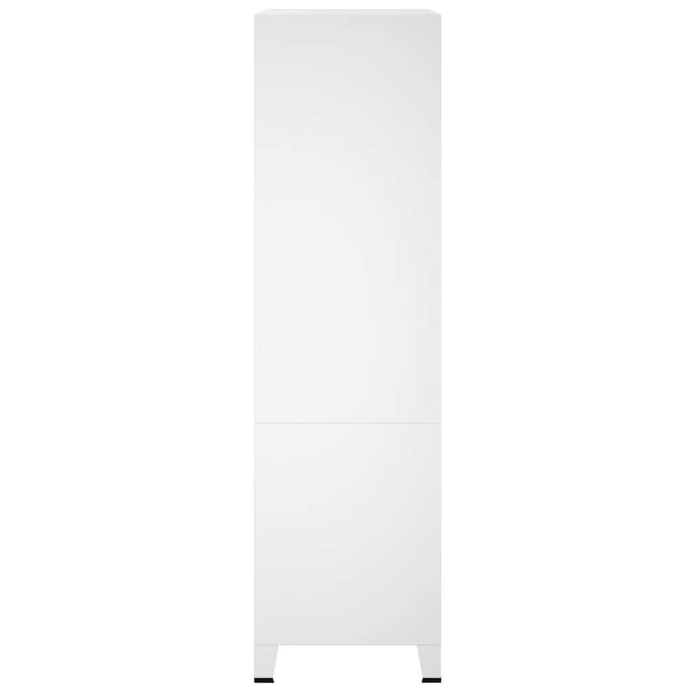 vidaXL Industrial Wardrobe White 35.4"x19.7"x70.9" Metal