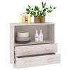 vidaXL Sideboard HAMAR White 33.5"x13.8"x31.5" Solid Wood Pine