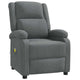 Greta Massage Recliner Chair | 5 Position | Adjustable Back | Gray Fabric