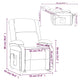 Greta Massage Recliner Chair | 5 Position | Adjustable Back | Gray Fabric