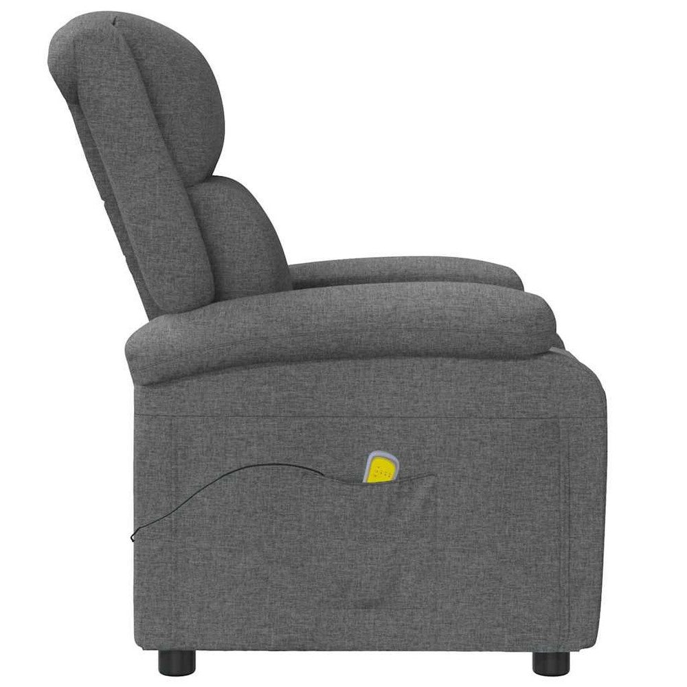 Greta Massage Recliner Chair | 5 Position | Adjustable Back | Gray Fabric