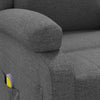 Greta Massage Recliner Chair | 5 Position | Adjustable Back | Gray Fabric