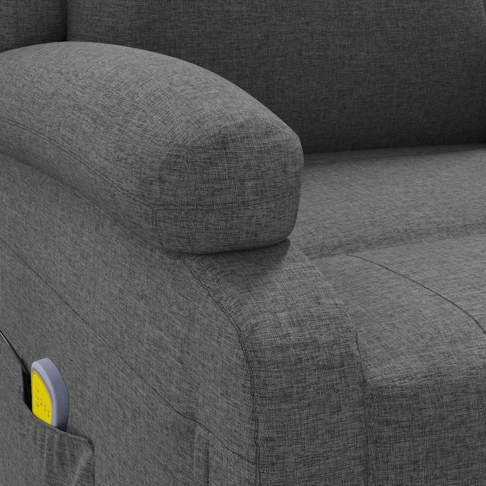 Greta Massage Recliner Chair | 5 Position | Adjustable Back | Gray Fabric