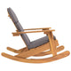 vidaXL Adirondack Rocking Chair with Cushions Solid Wood Acacia