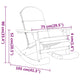 vidaXL Adirondack Rocking Chair with Cushions Solid Wood Acacia