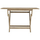 Goel Foldable Garden Table | Integrated Parasol Hole | Gray Teak Wood 47"