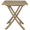 Goel Foldable Garden Table | Integrated Parasol Hole | Gray Teak Wood 47"