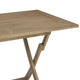 Goel Foldable Garden Table | Integrated Parasol Hole | Gray Teak Wood 47"