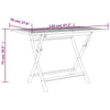 Goel Foldable Garden Table | Integrated Parasol Hole | Gray Teak Wood 47"