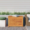 Derek Garden Storage Box with Louvered Doors | Brown Solid Teak Wood 35"