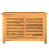 Derek Garden Storage Box with Louvered Doors | Brown Solid Teak Wood 35"