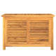 Derek Garden Storage Box with Louvered Doors | Brown Solid Teak Wood 35"