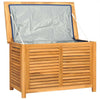 Derek Garden Storage Box with Louvered Doors | Brown Solid Teak Wood 35"