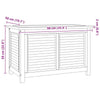 Derek Garden Storage Box with Louvered Doors | Brown Solid Teak Wood 35"