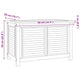 Derek Garden Storage Box with Louvered Doors | Brown Solid Teak Wood 35"