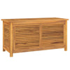 Derek Garden Storage Box with Louvered Doors | Brown Solid Teak Wood 45"