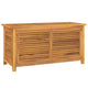 Derek Garden Storage Box with Louvered Doors | Brown Solid Teak Wood 45"