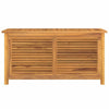 Derek Garden Storage Box with Louvered Doors | Brown Solid Teak Wood 45"