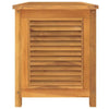 Derek Garden Storage Box with Louvered Doors | Brown Solid Teak Wood 45"
