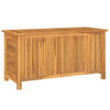 Derek Garden Storage Box with Louvered Doors | Brown Solid Teak Wood 45"