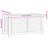 Derek Garden Storage Box with Louvered Doors | Brown Solid Teak Wood 45"