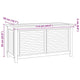 Derek Garden Storage Box with Louvered Doors | Brown Solid Teak Wood 45"
