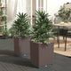 vidaXL Planters 2 pcs Brown 11.8"x11.8"x14.6" Polypropylene