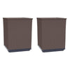 vidaXL Planters 2 pcs Brown 11.8"x11.8"x14.6" Polypropylene