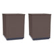 vidaXL Planters 2 pcs Brown 11.8"x11.8"x14.6" Polypropylene