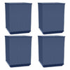 vidaXL Planters 4 pcs Blue Gray 11.8"x11.8"x14.6" Polypropylene