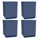 vidaXL Planters 4 pcs Blue Gray 11.8"x11.8"x14.6" Polypropylene