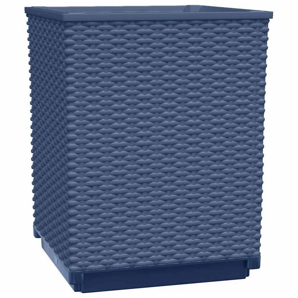 vidaXL Planters 4 pcs Blue Gray 11.8"x11.8"x14.6" Polypropylene
