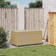 Jesse Garden Storage Box with Gas Lift Lid | Beige Woven PE Rattan 39"