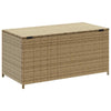 Jesse Garden Storage Box with Gas Lift Lid | Beige Woven PE Rattan 39"