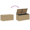 Jesse Garden Storage Box with Gas Lift Lid | Beige Woven PE Rattan 39"