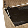 Jesse Garden Storage Box with Gas Lift Lid | Beige Woven PE Rattan 39"