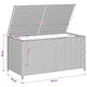 Jesse Garden Storage Box with Gas Lift Lid | Beige Woven PE Rattan 39"