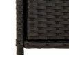 Joey Outdoor Storage Cabinet with Steel Frame | Black Poly Rattan 45"